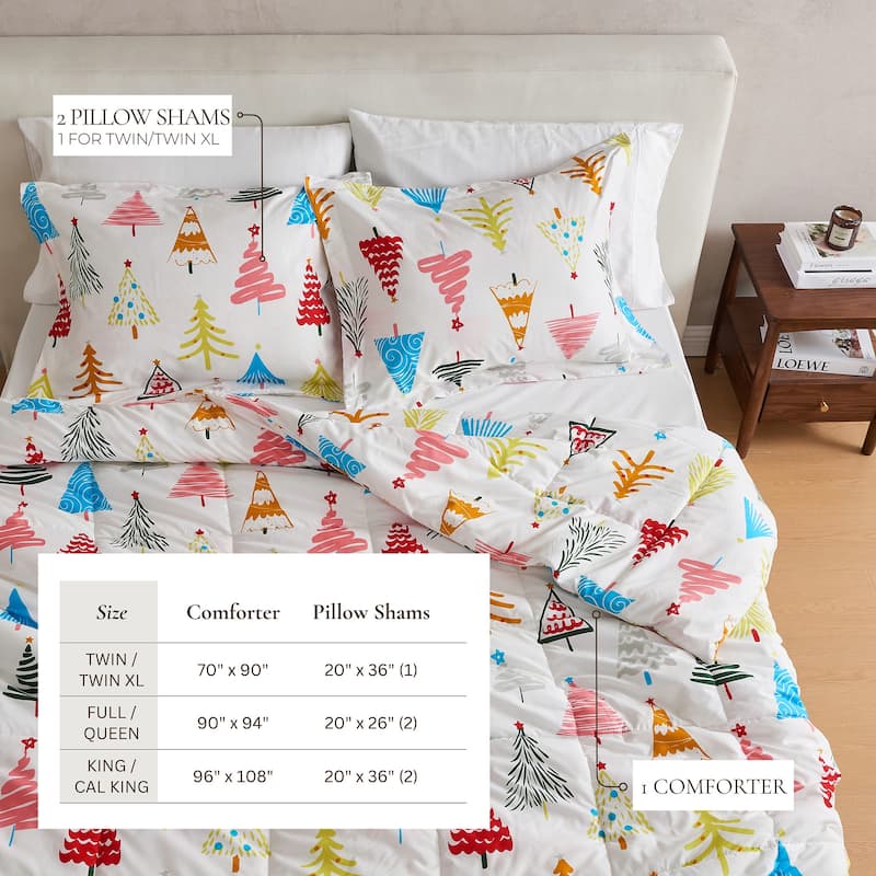 Linery & Co. All-Season Printed Down Alternative Comforter Set