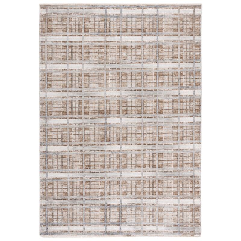 SAFAVIEH Finley Metella Geometric Rug - Beige/Grey - 4' x 6'