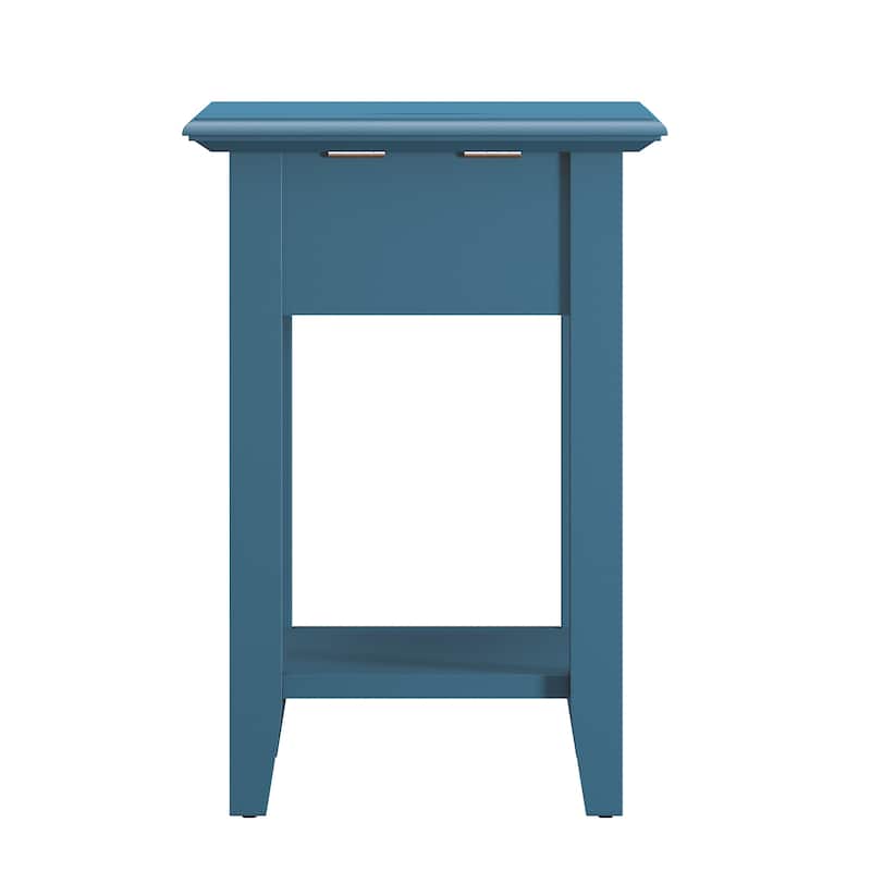 Zayden 1-drawer Side Table with Charging Station by iNSPIRE Q Bold