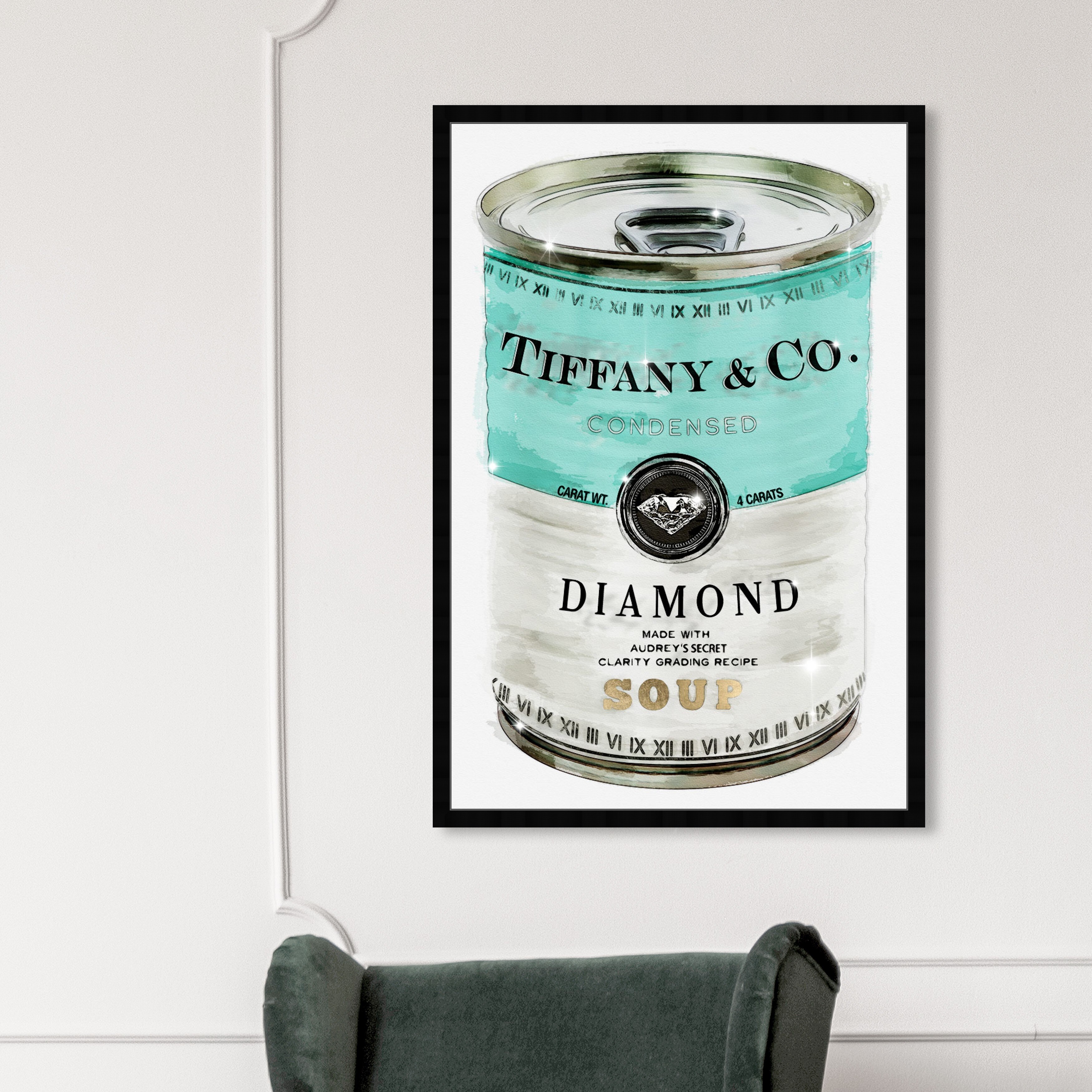 Oliver Gal 'Priceless Can' Fashion and Glam Framed Wall Art Prints