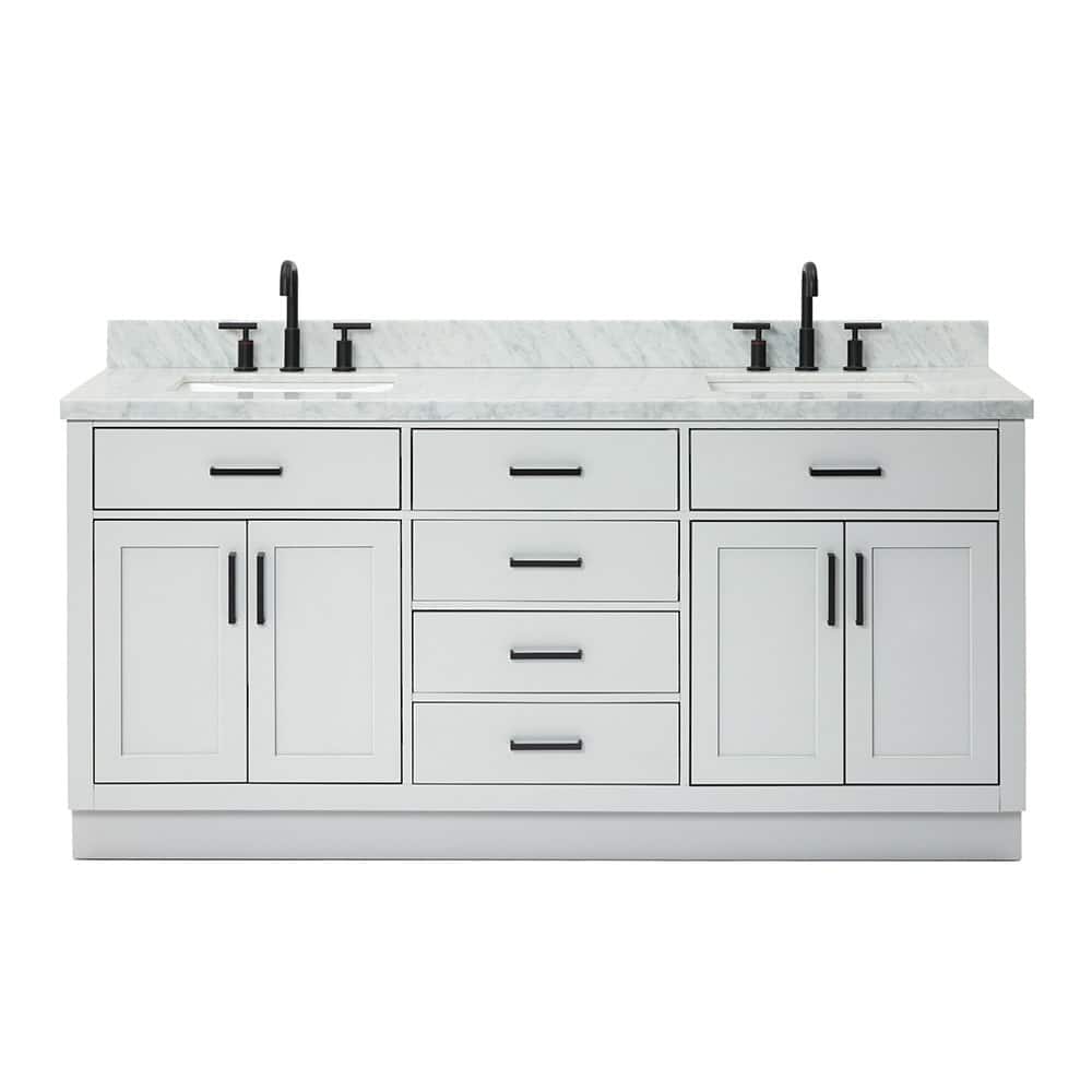 Ariel T073DCWRVO Hepburn 73" Free Standing Double Basin Vanity Set
