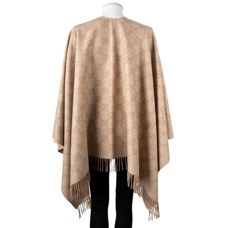 Gucci GG Cashmere Lamé Cape