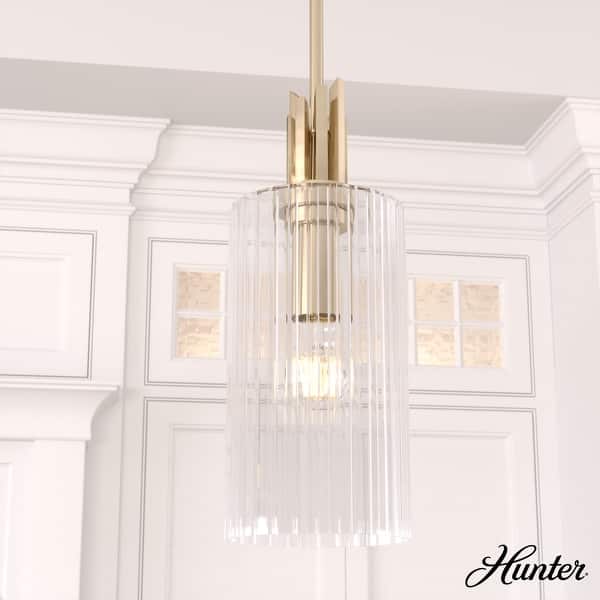 slide 2 of 13, Hunter Gatz 1-Light Pendant - Kitchen Island, Dining Room, Entry - Glam, Contemporary, Transitional 6" - Alturas  Gold