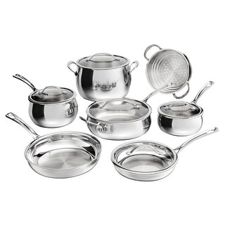 Cuisinart 12-Pc PureClad Triple-Ply Stainless Steel Cookware Set