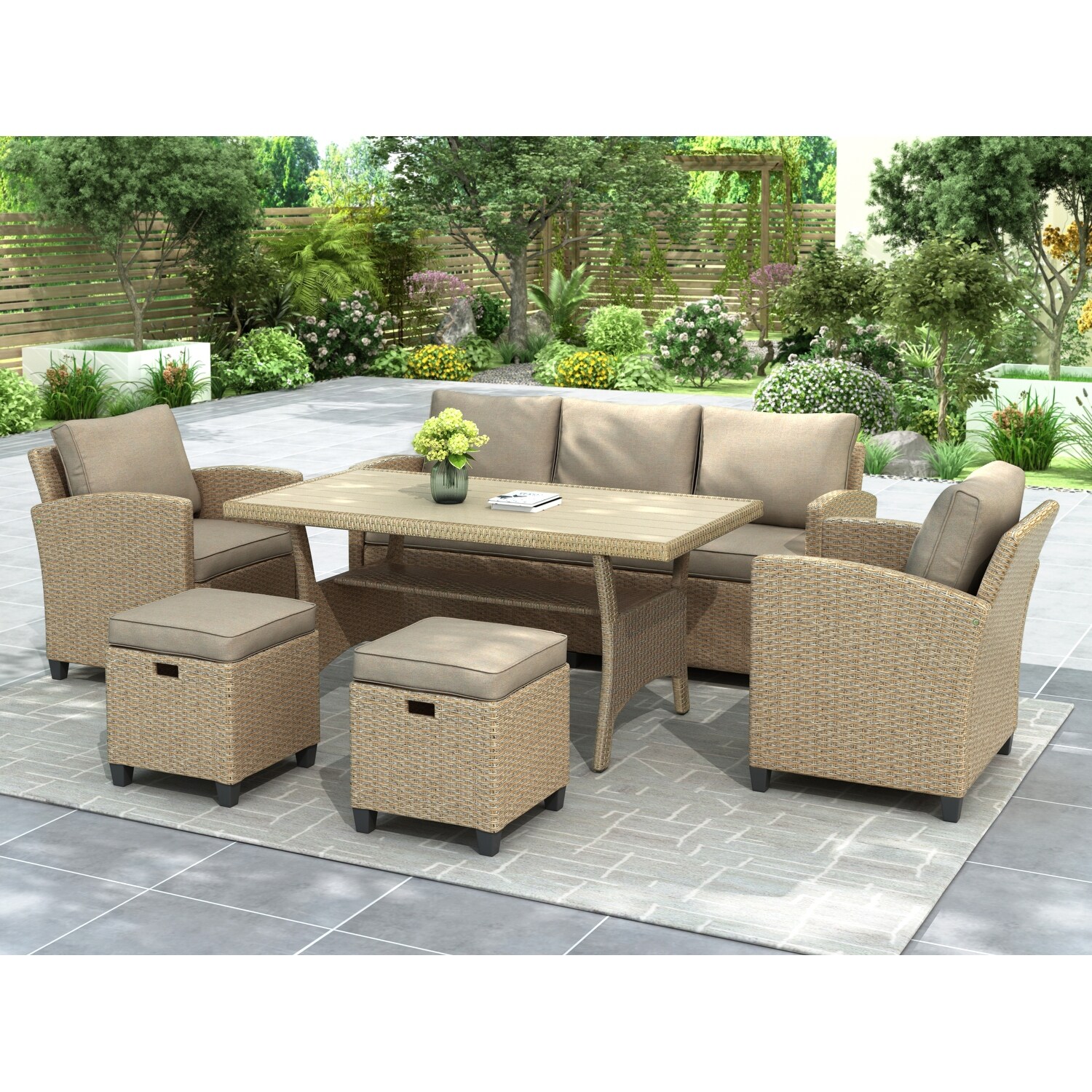 Patio furniture with online thick cushions