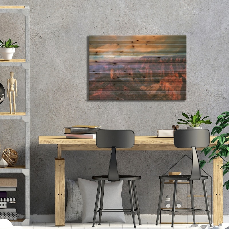 Grand Canyon Sunset IV Print On Wood by Dennis Frates - Multi-Color