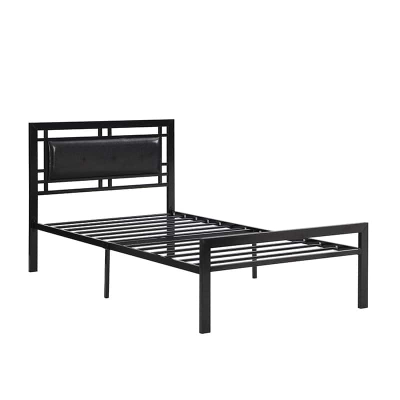 Sturdy Metal Bed with Headboard and Footboard