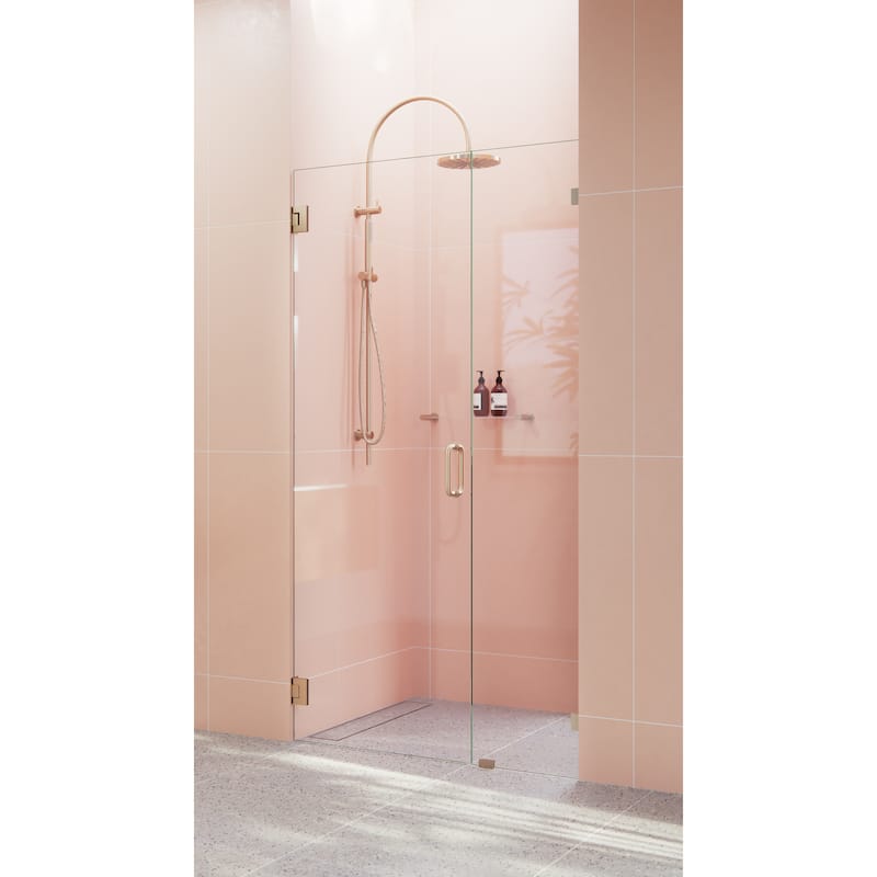Glass Warehouse 78" x 38.25" Frameless Shower Door- Wall Hinge