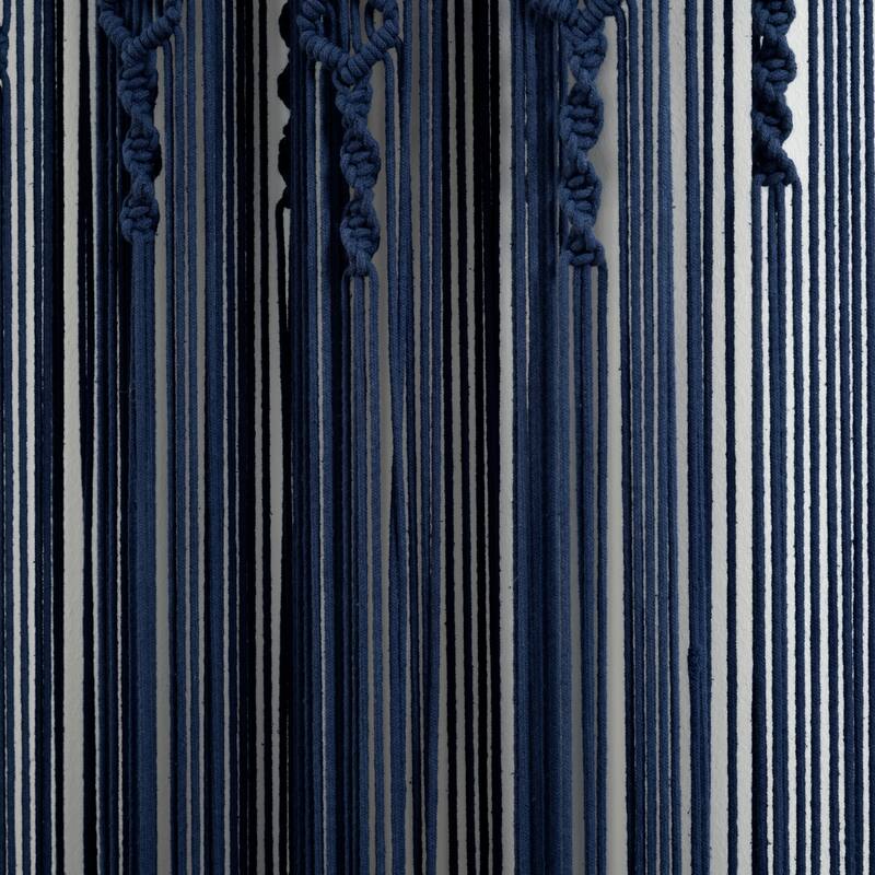 Lush Decor Boho Macrame Textured Cotton Window Curtain/Room Divider/Doorway/Wall Decor