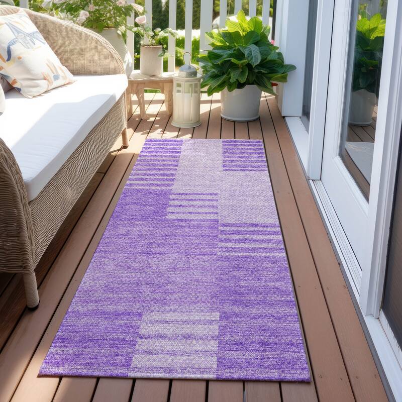 Machine Washable Indoor/ Outdoor Chantille Geometric Contemporary Rug
