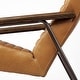 preview thumbnail 8 of 22, Mercana Grosjean Leather Wrap Metal Frame Accent Chair
