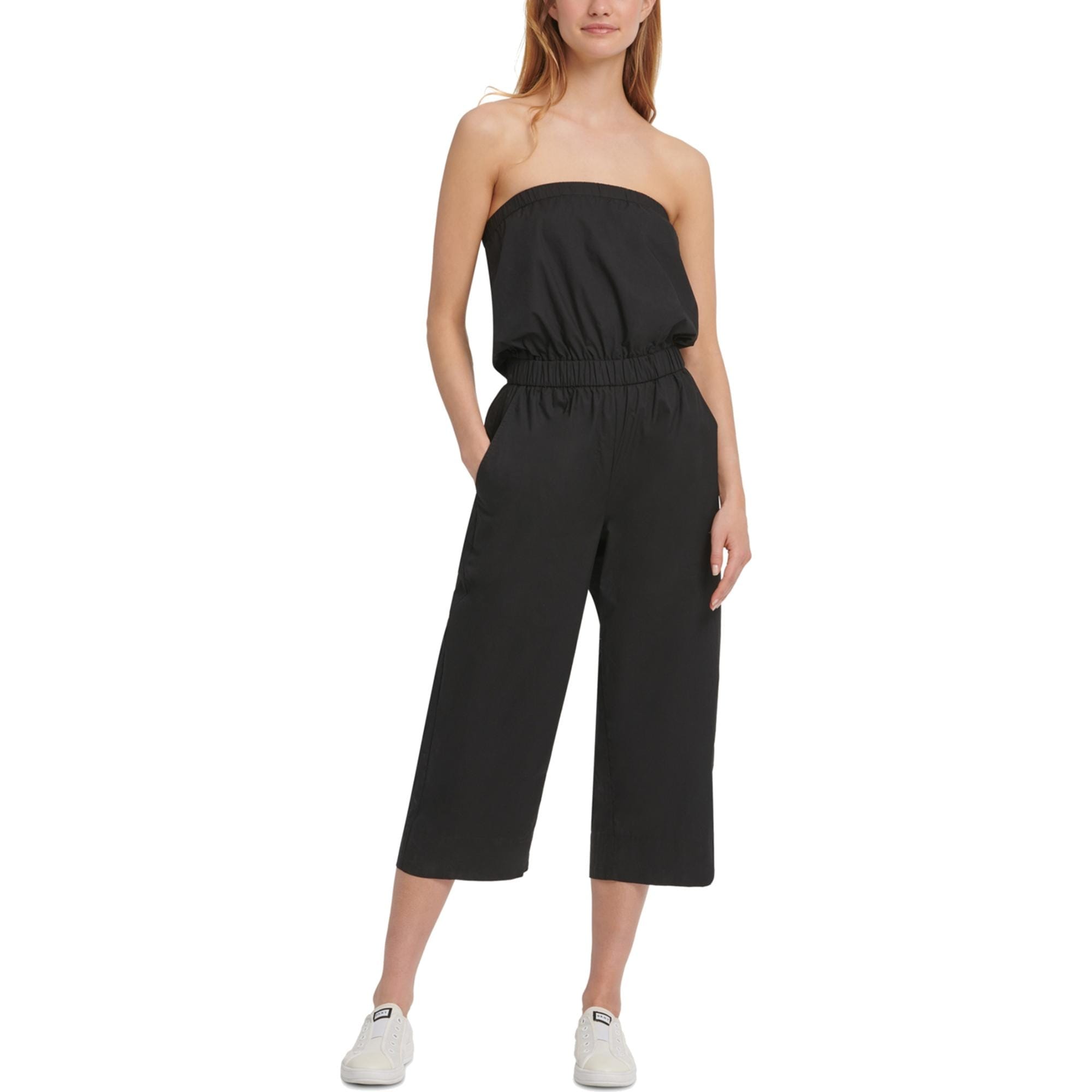 Strapless cotton jumpsuit clearance