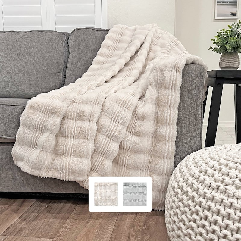 The Mood Ridged FauxFur Throw