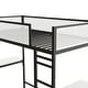 preview thumbnail 28 of 31, Furniture of America Jackson Modern Black Metal Loft Bed with Dual Desks and Closet Rod