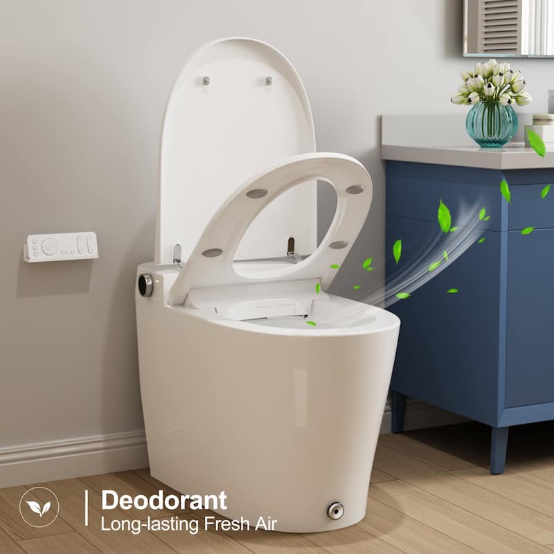 HOROW Elongated Smart Toilet Bidet Heated Seat Auto Flush Remote White