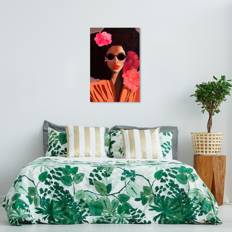 Wynwood Studio Fashion and Glam Glamorama V Orange and Glam Wall Art Canvas Print - 36 x 24