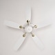52'' Low Profile Ceiling Fan,White Ceiling Fans with Remote Control for ...