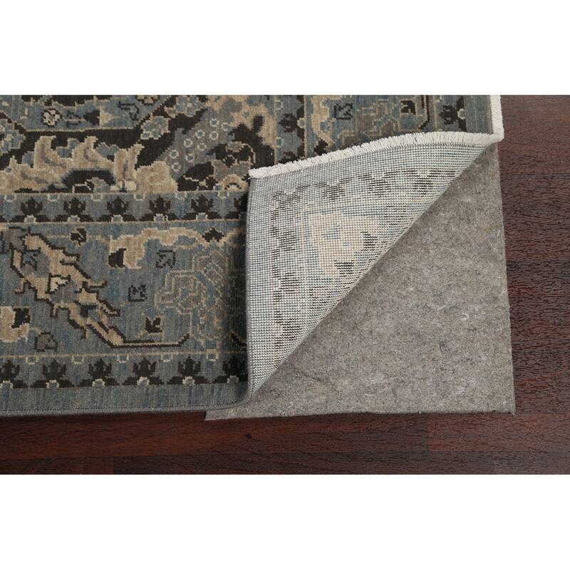 Silver Washed Turkish Ziegler Wool Area Rug Living Room Carpet - 6'7" x 9'10"