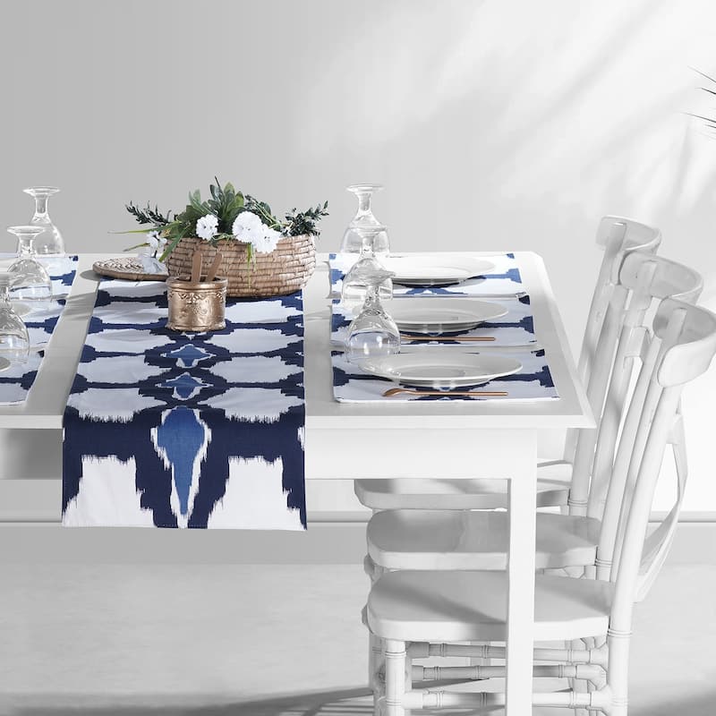 Exclusive Fabrics Sorong Printed Cotton Table Runner & Placemats