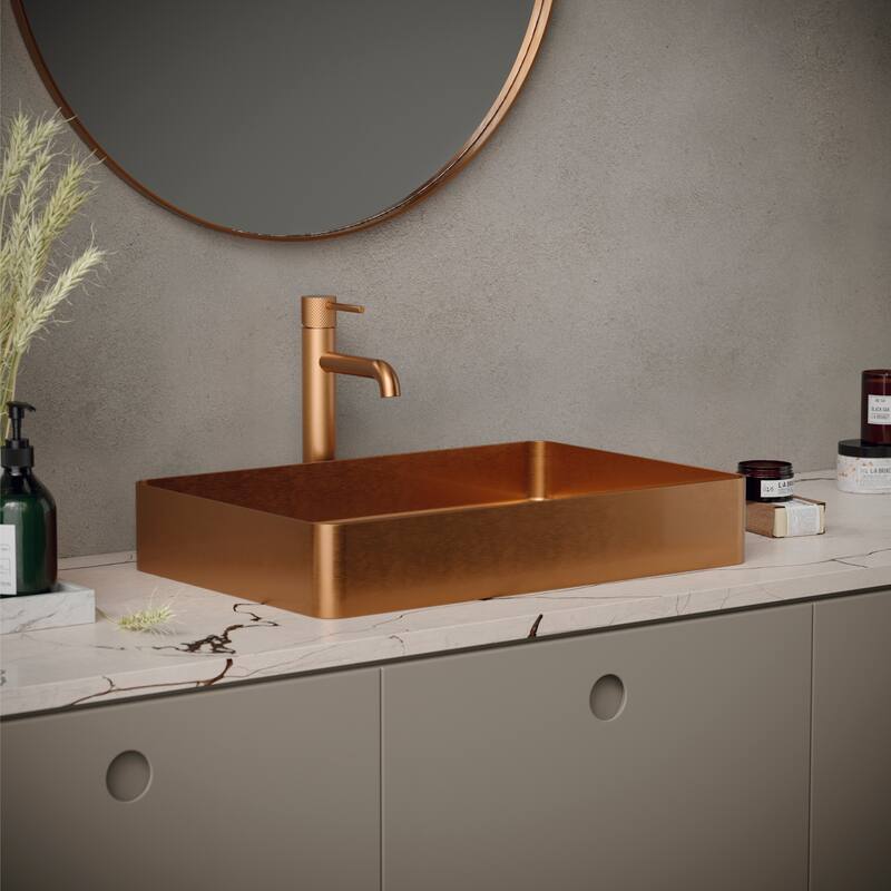 Karran Tryst KBF462 Single-Handle Single Hole Vessel Bathroom Faucet with Matching Pop-up Drain