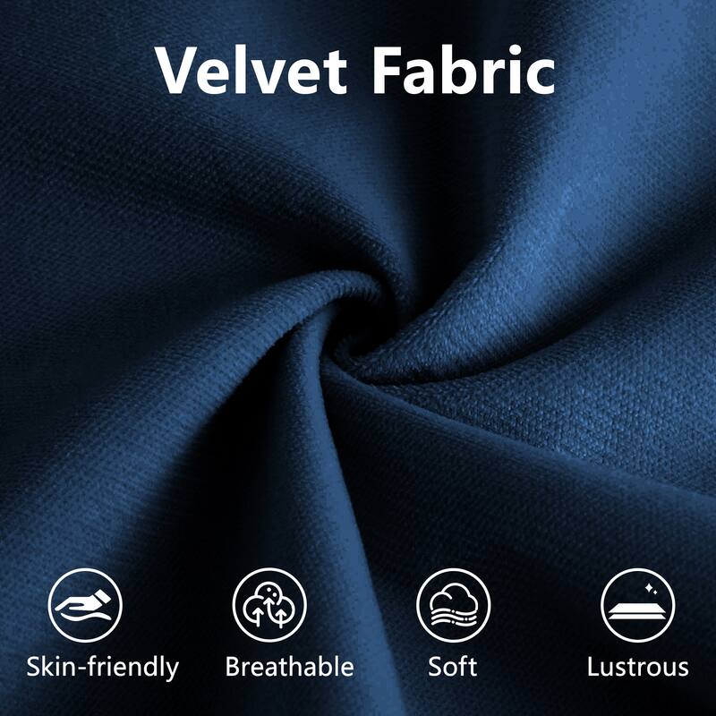 GDFStudio - Velvet 3-Seater 130" Cloud Sofa Couch with Bolstered Armrests