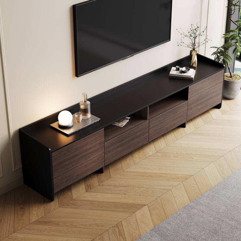 78.7" Super Large Modern/Contemporary Storage TV Stand With 2 Drawers and 2 Doors