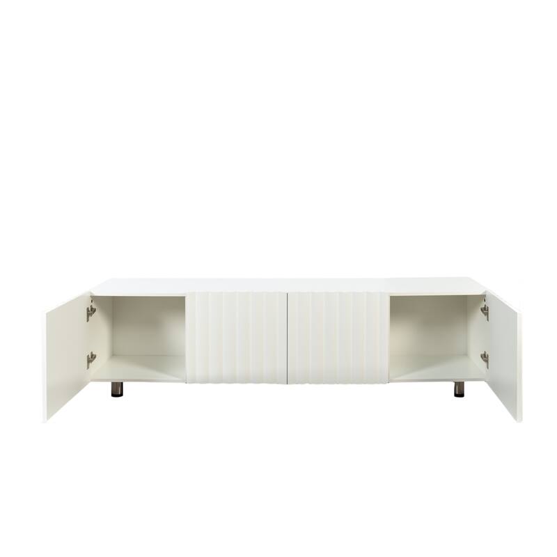 TV Stand for 65+ Inch TV, Modern TV Stand for Living Room, Entertainment Center with Storage & 2 Drawers