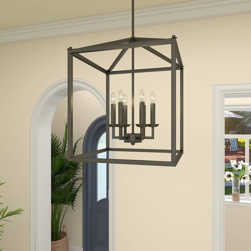 6 - Light Lantern Geometric Chandelier