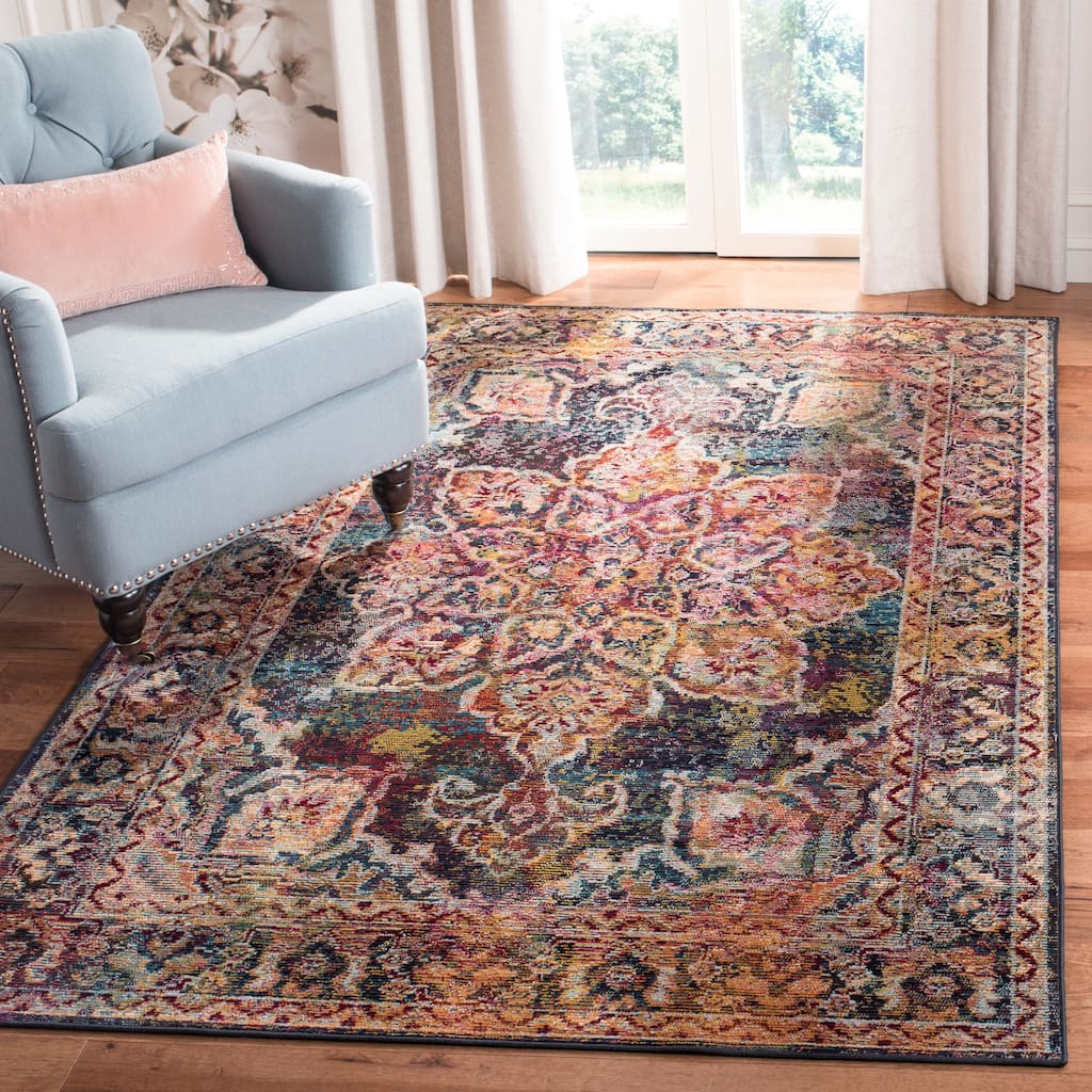 SAFAVIEH Crystal Bertilia Vintage Boho Medallion Rug - 9' x 12'