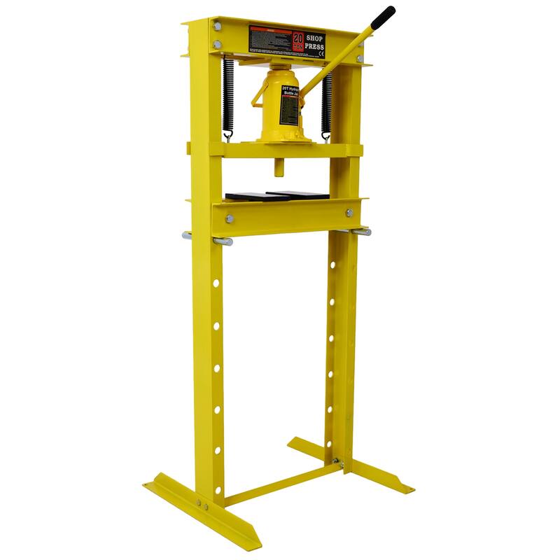 20 Ton Hydraulic Shop Press With Working Table H-Frame Garage Press Including Bending Straightening Pressing Components