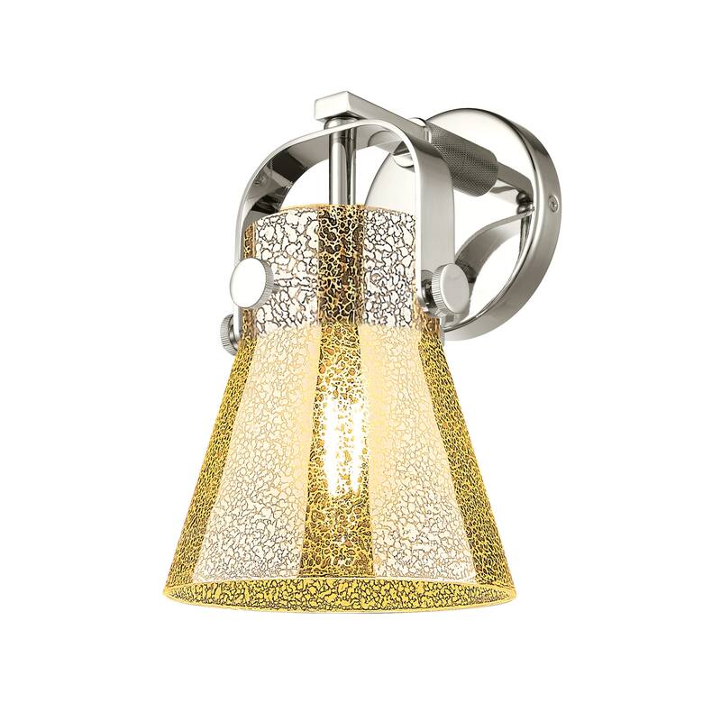 Innovations Lighting 423-1W-11-7 Pilaster II Cone Sconce Pilaster II - Polished Nickel / Mercury