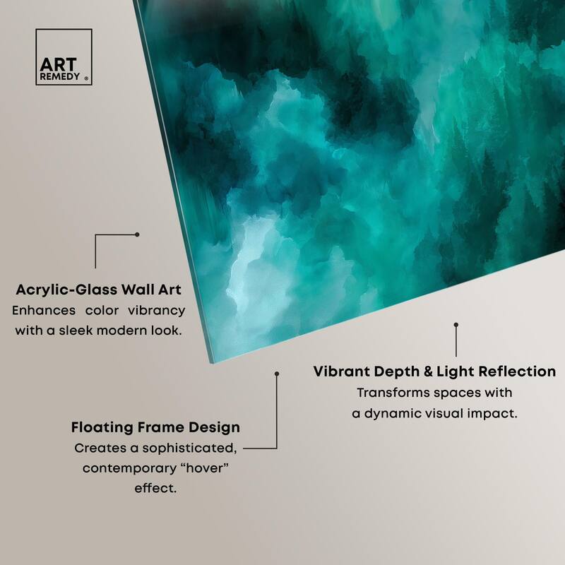 Textured Teal II Acrylic by Art Remedy, Ready to Hang
