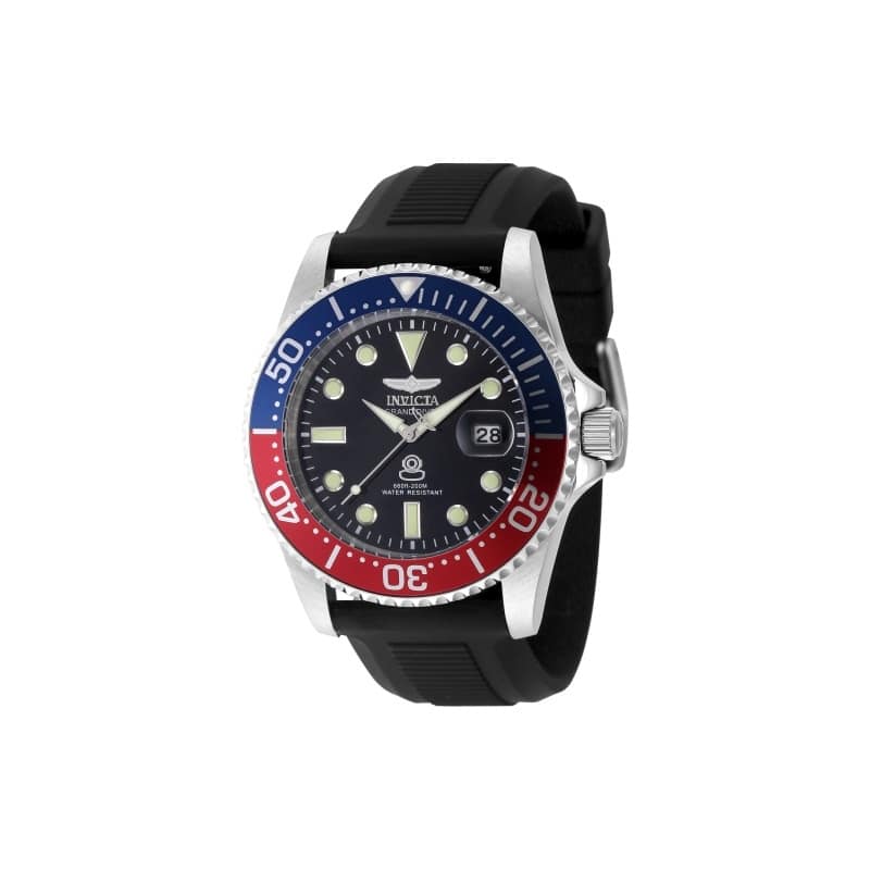 Invicta Men's 48215 Pro Diver Quartz 3 Hand Black Dial Watch