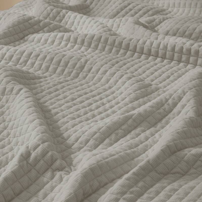 Wonderful Waffle Quilt Set 3 Piece Solid Bedding Set