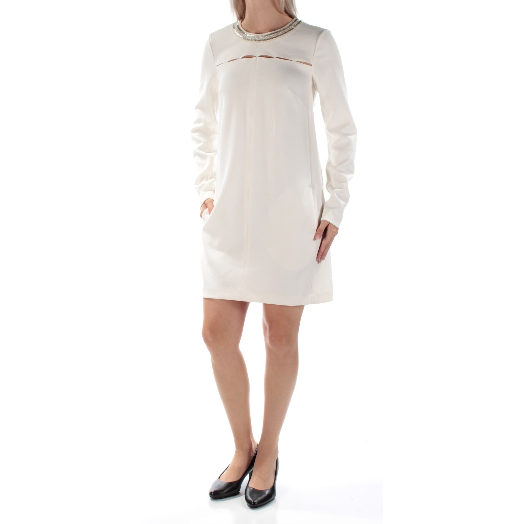 long white shift dress