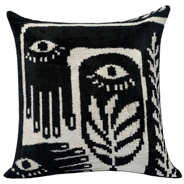 Black And White Abstract Velvet Throw Pillow Black And White Abstract Velvet Throw Pillow