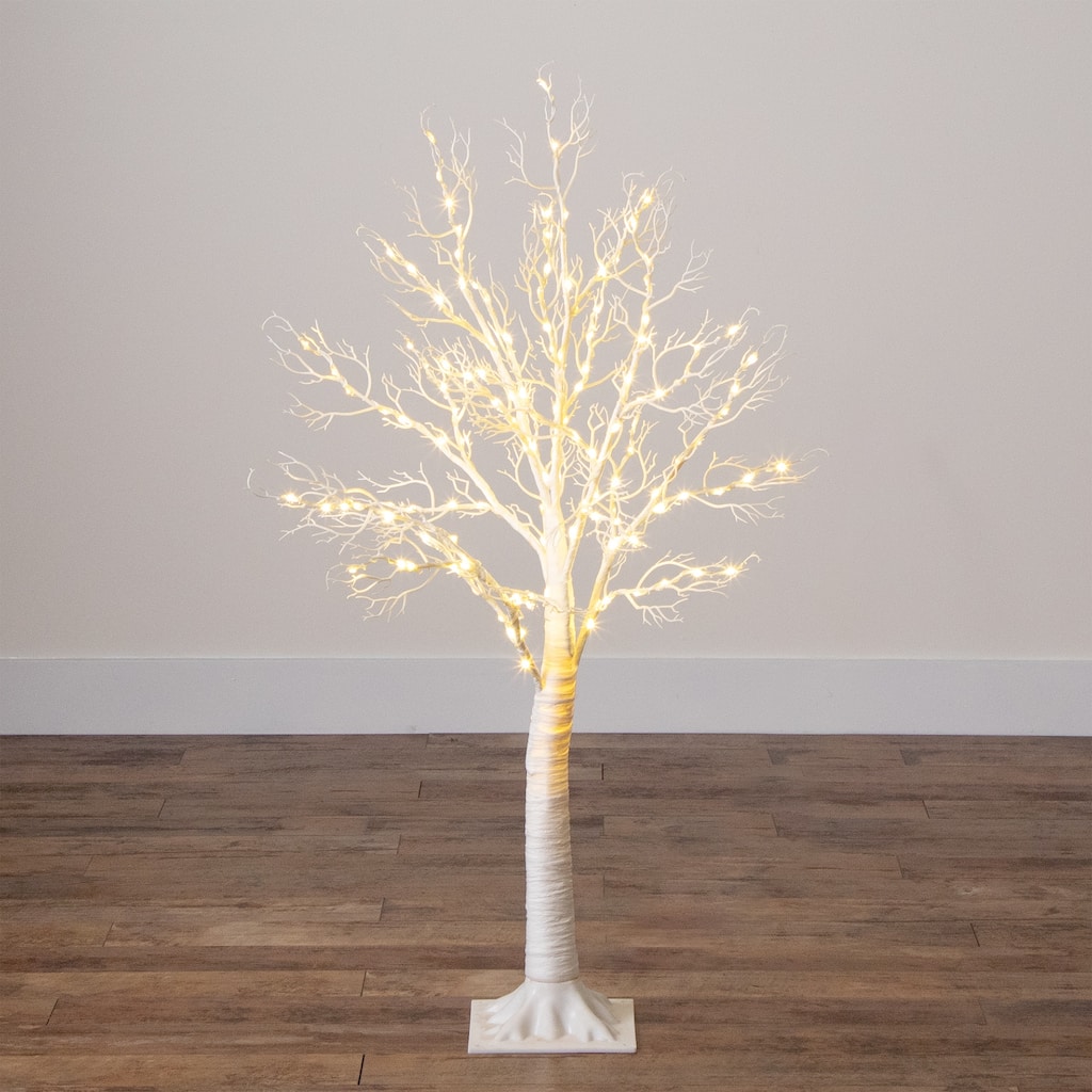 Pre-Lit Twig Artificial Christmas Tree - 4' - Warm White LED Lights
