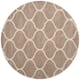 SAFAVIEH Hudson Shag Ogee Trellis 2-inch Thick Area Rug - 3' x 3' Square - Beige/Ivory