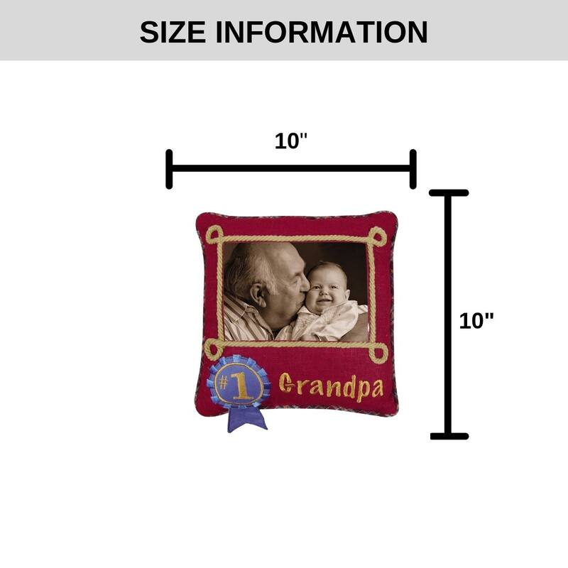 #1 Grandpa Picture Small/Petite Accent Pillow