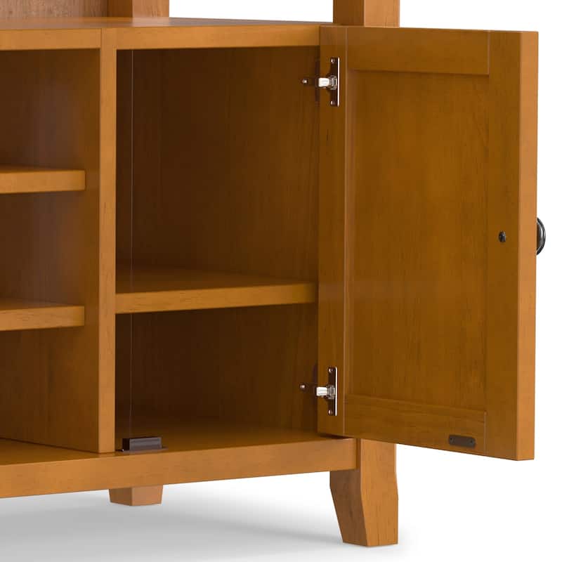 WYNDENHALL Halifax 54 inch Wide Solid Wood Transitional TV Stand - 54'' W x 18.9'' D x 31.9'' H