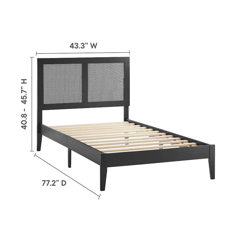Sirocco Rattan and Wood Platform Bed