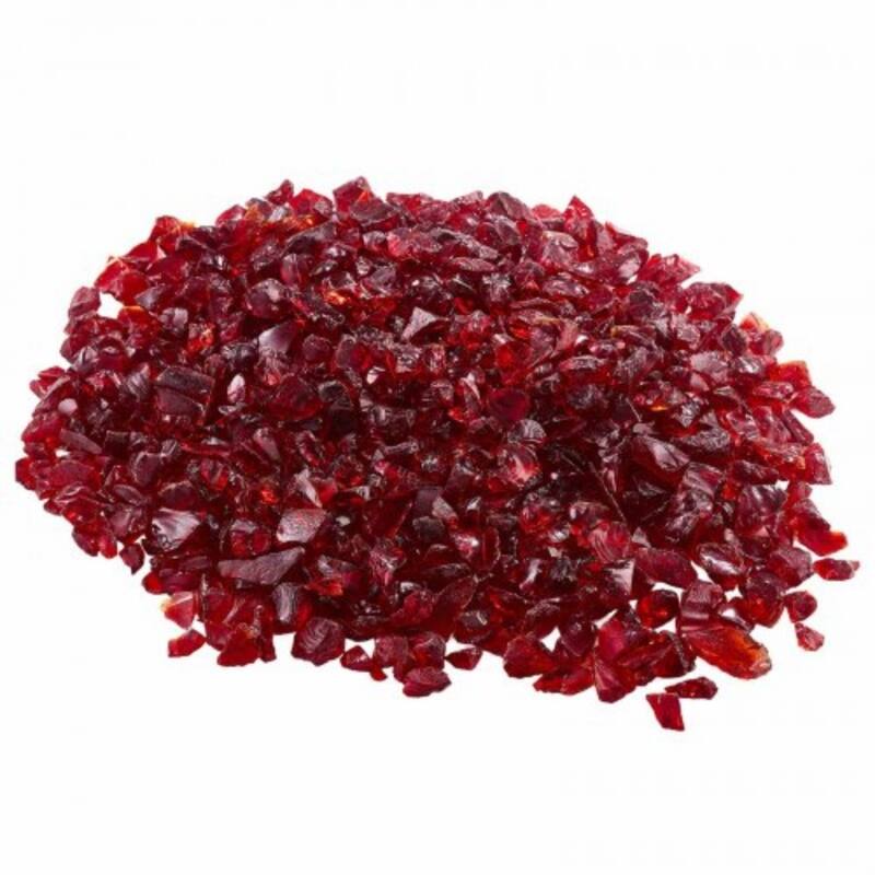 Red Fireproof Glass Blocks Heat Resistant for Fire Pits - 3/4 inch - Red