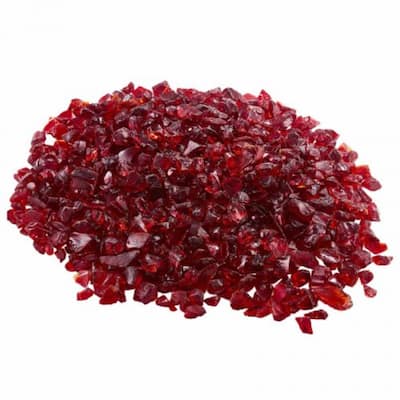 Red Fireproof Glass Blocks Heat Resistant for Fire Pits - 3/4 inch