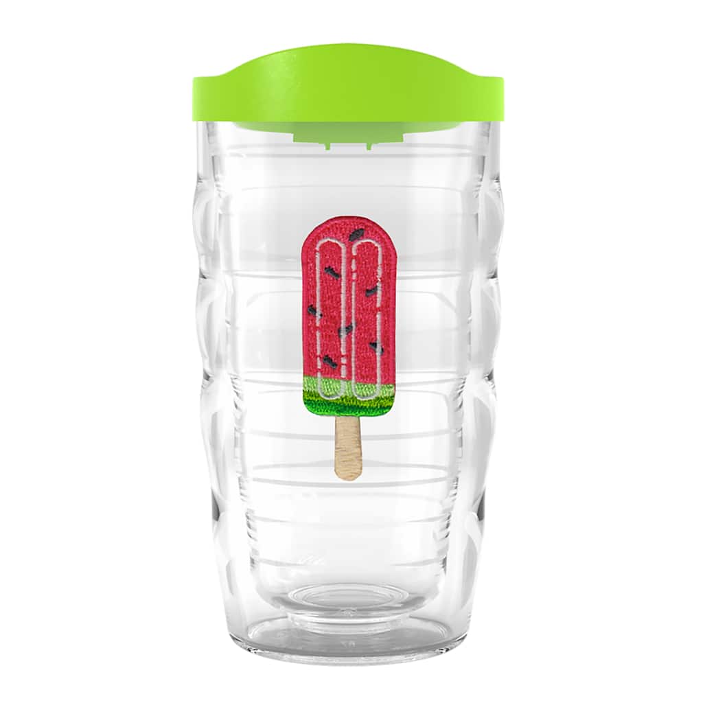 Tervis Ice Popsicle Collection Made in USA Double Walled Insulated Travel Tumbler, Watermelon Pop - 10oz Wavy