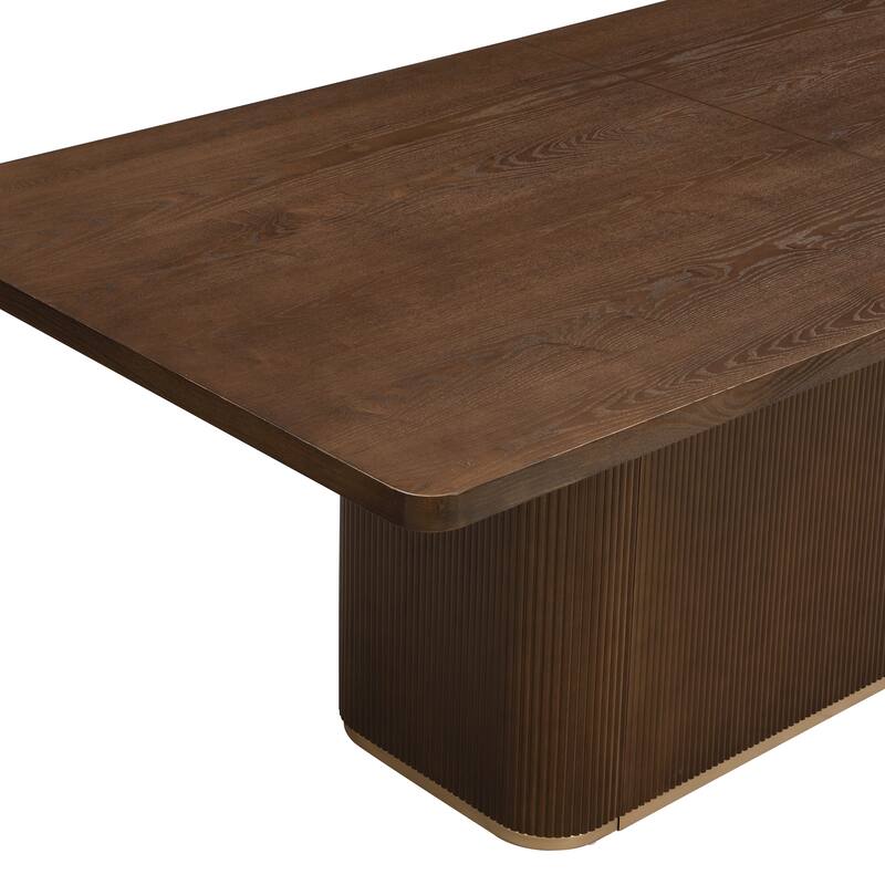 Christopher Knight Home - Melville 7-Piece Upholstered Swivel Dining Set with 84" Rectangular Pillar Base Dining Table