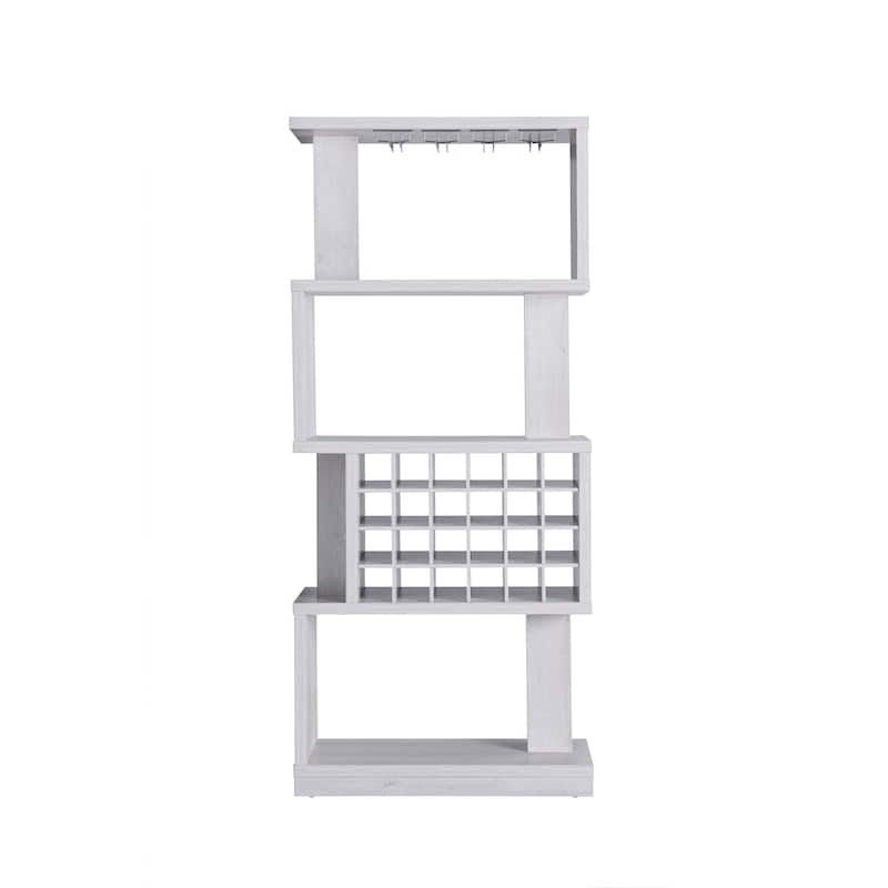 Furniture of America Thane Modern 4-tier Bar Cabinet with Bottle Wine Rack