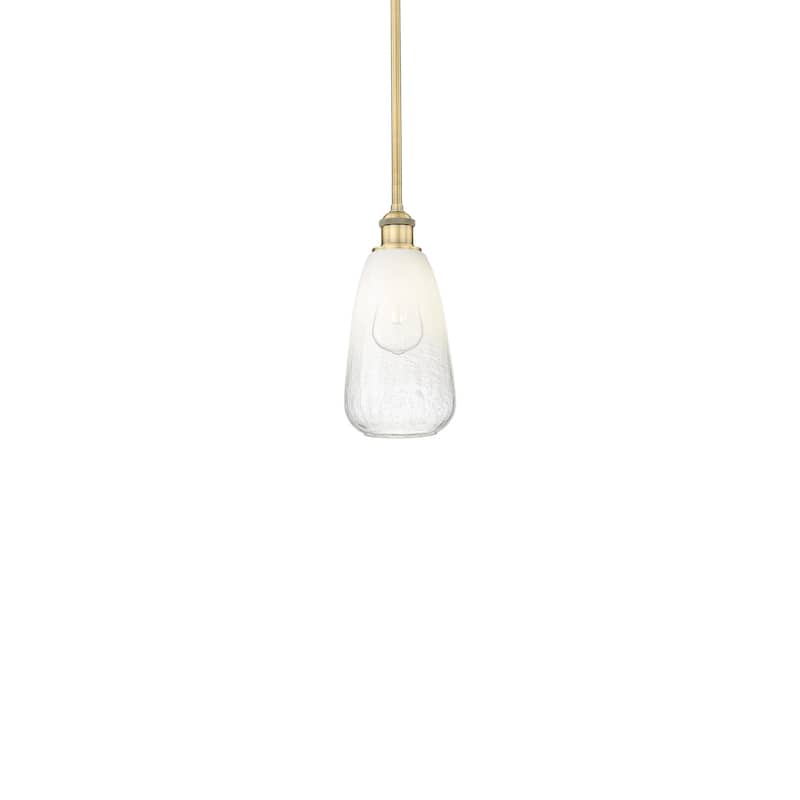 Innovations Lighting 616-1S-13-6 Brookhaven Almond Pendant Brookhaven - Brushed Brass / Opal