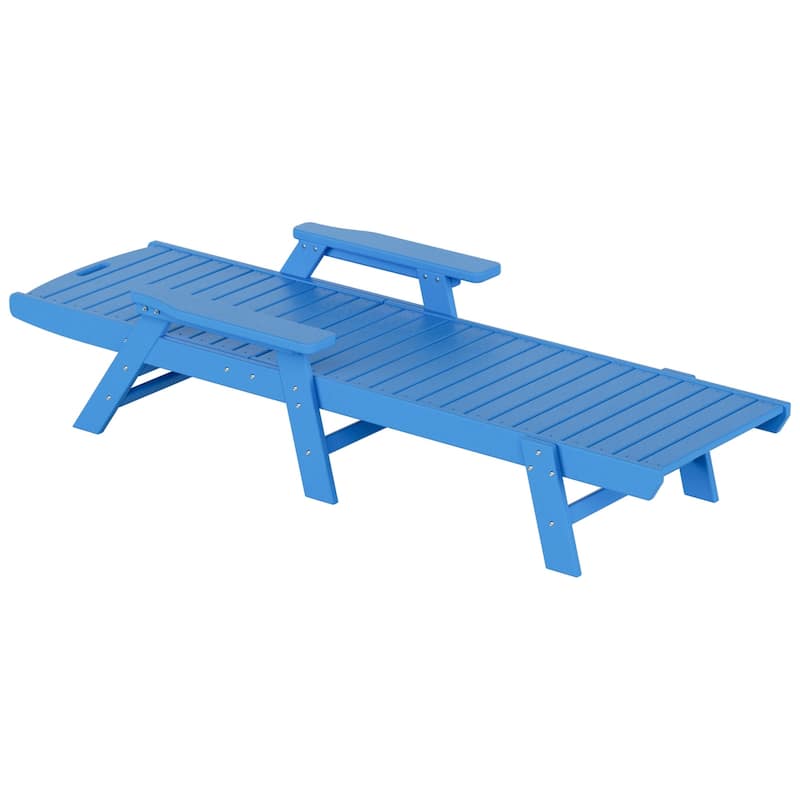 Laguna Hdpe All Weather Outdoor Patio Pool Reclining Chaise Lounge