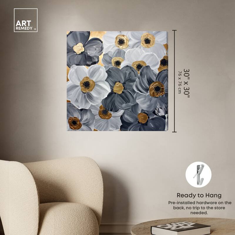 Art Remedy Fields And Fields Gallery Wrapped Floral Fine 1 Piece Canvas Wall Art