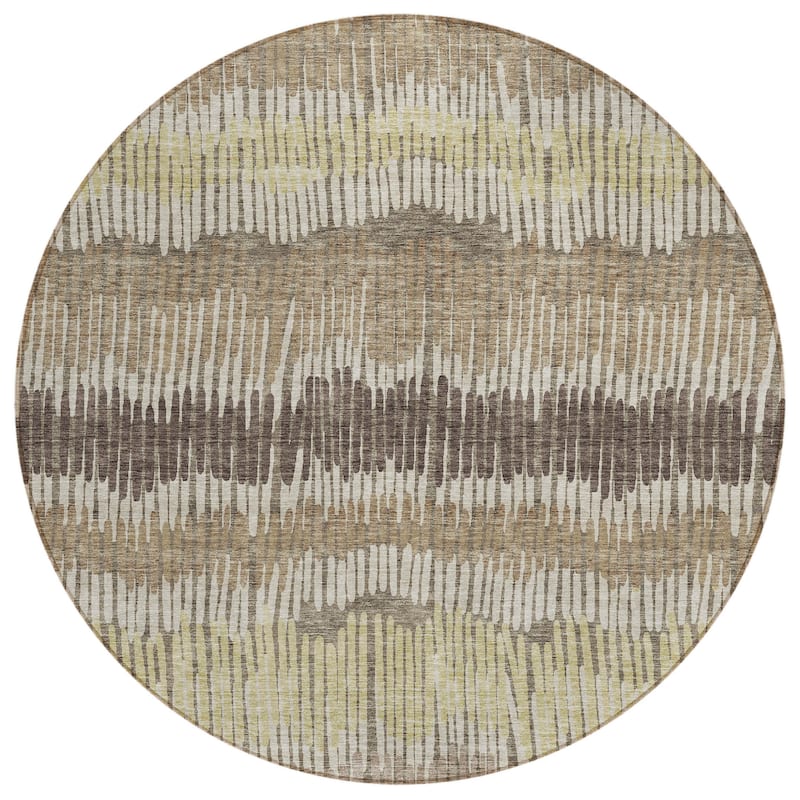 HomeRoots Striped Transitional Rectangle Outdoor Rug